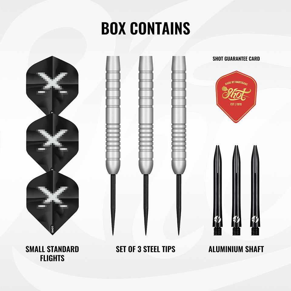 Shot X-Pro Tungsten Steel Tip Darts - 23gm