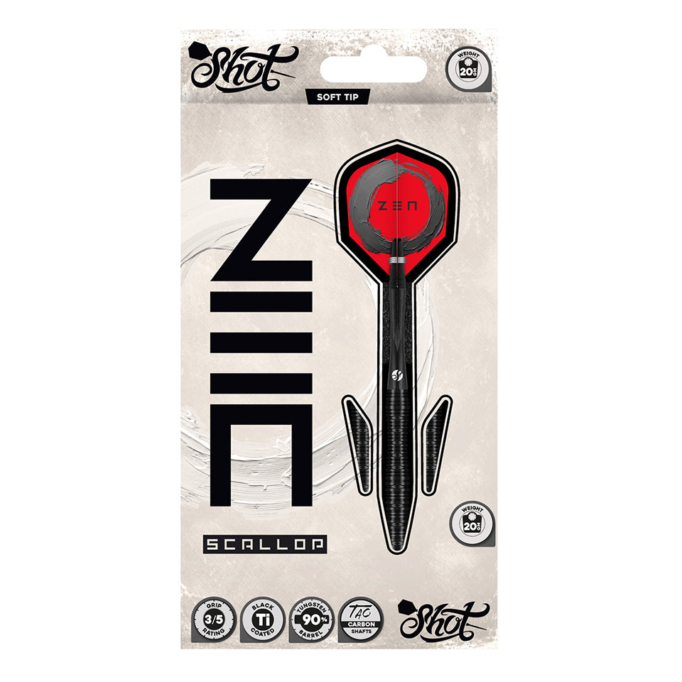Shot Zen Scallop Soft Tip Darts - 20gm