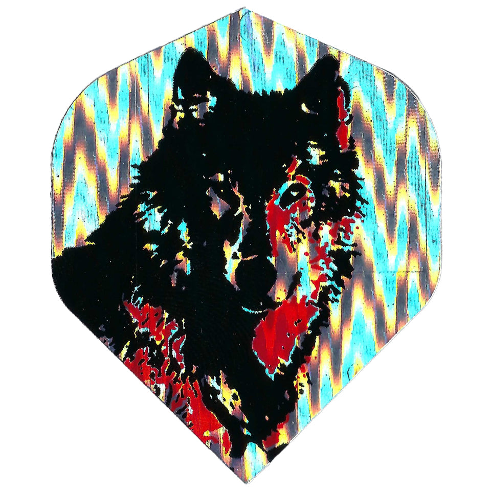 Dart Pros Holographic Wolf Dart Flights - Standard