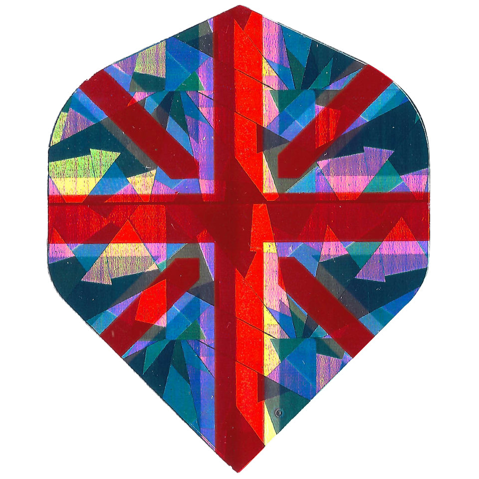 Dart Pros Holographic Union Jack Dart Flights - Standard