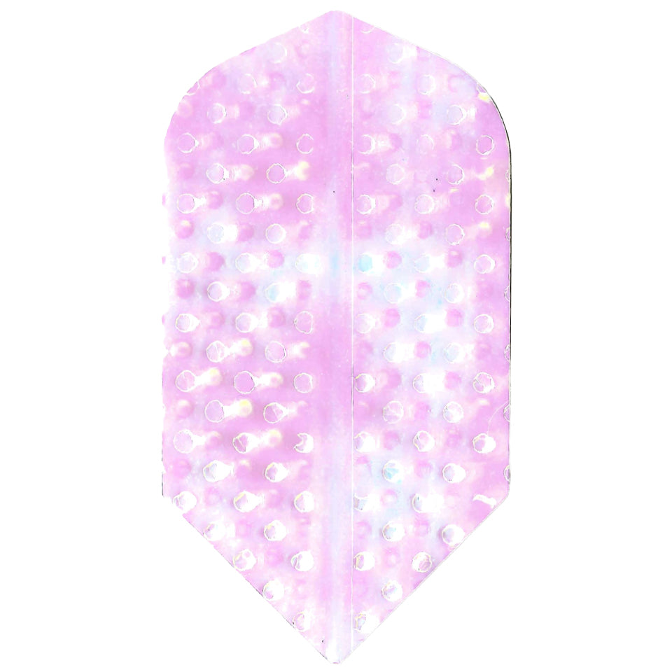 Dart Pros Iridescent Dimplex Dart Flights - White Slim