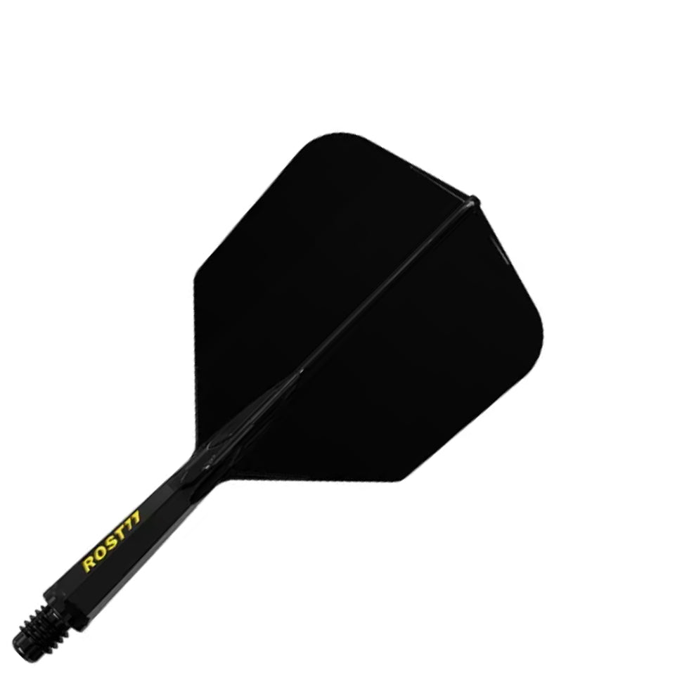 Cuesoul Rost 77 Integrated Dart Flights - Big Wing Black (S) 23mm