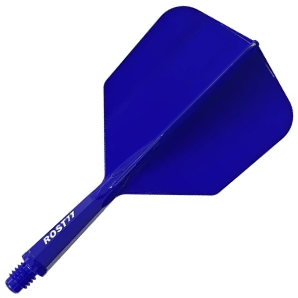 Cuesoul Rost 77 Integrated Dart Flights - Big Wing Blue (L) 33mm