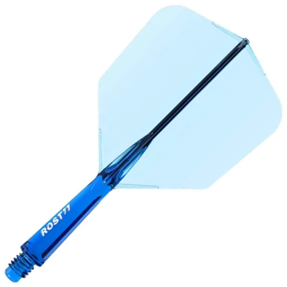 Cuesoul Rost 77 Integrated Dart Flights - Big Wing Clear Blue (L) 33mm