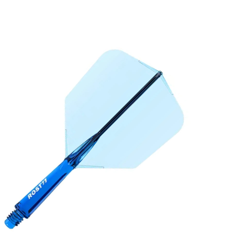 Cuesoul Rost 77 Integrated Dart Flights - Big Wing Clear Blue (S) 23mm
