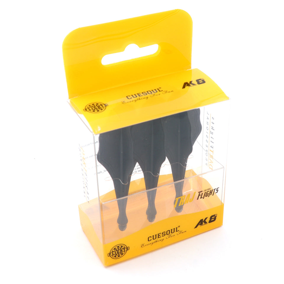 Cuesoul Traj AK8 Integrated Dart Flights - Cloud Black