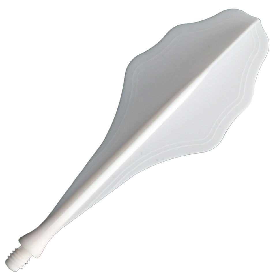 Cuesoul Traj AK8 Integrated Dart Flights - Cloud White