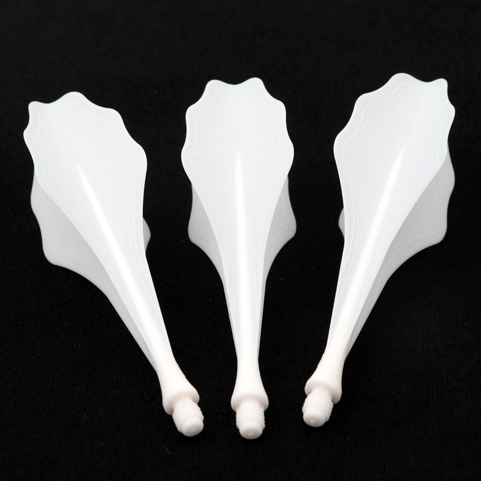 Cuesoul Traj AK8 Integrated Dart Flights - Cloud White