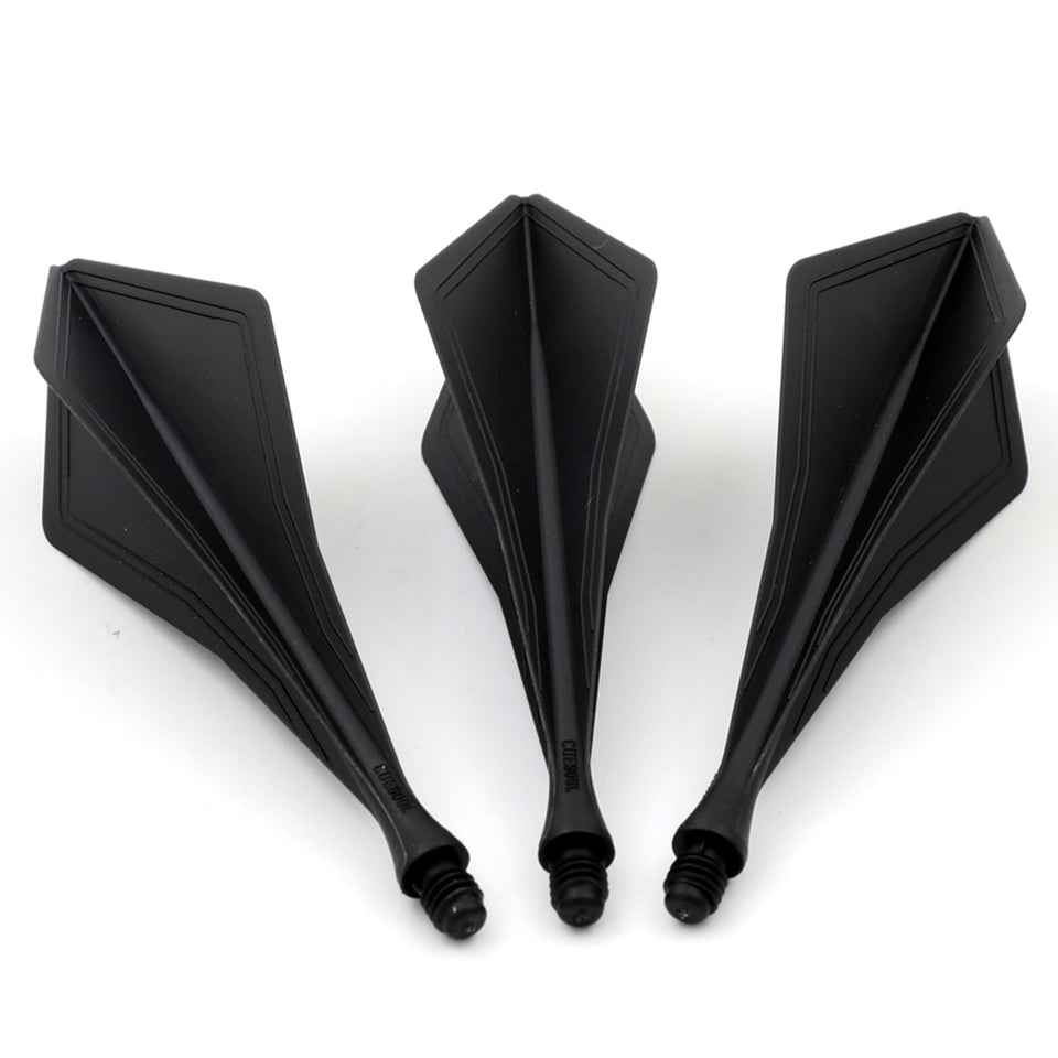 Cuesoul Traj AK8 Integrated Dart Flights - Diamond Black