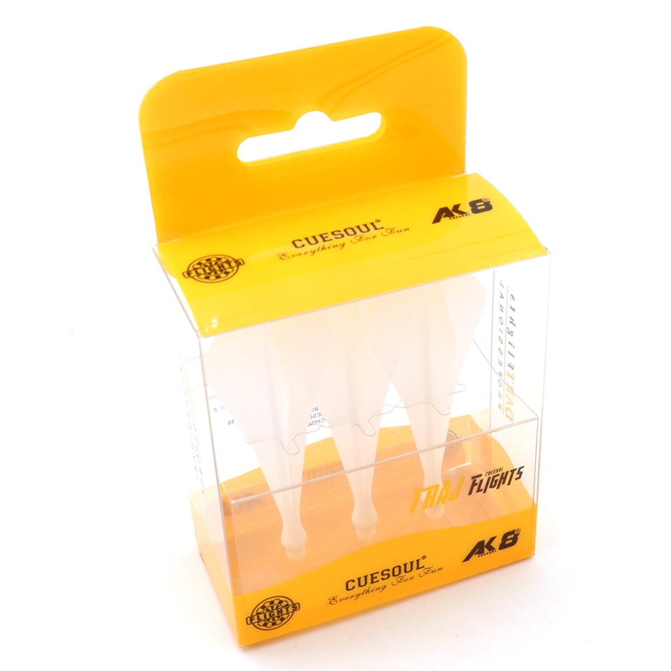 Cuesoul Traj AK8 Integrated Dart Flights - Diamond White
