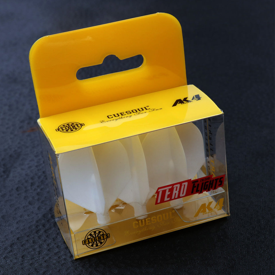 Cuesoul Tero AK4 Dart Flights - Shield White