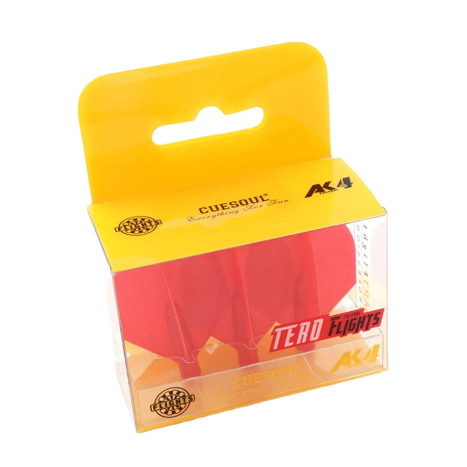 Cuesoul Tero AK4 Dart Flights - Shield Red