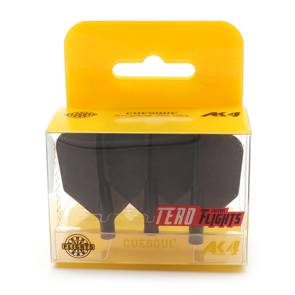 Cuesoul Tero AK4 Dart Flights - Big Wing Black