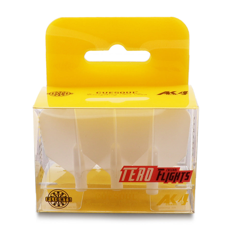 Cuesoul Tero AK4 Dart Flights - Big Wing White