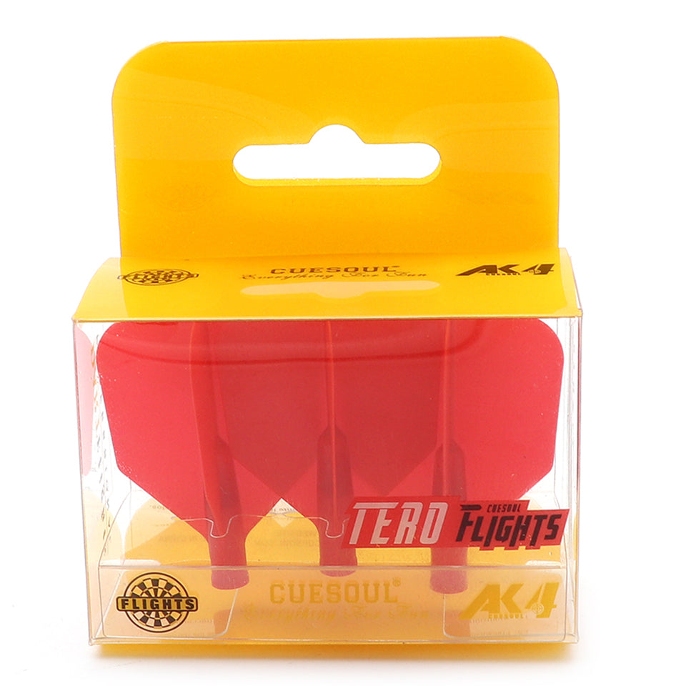 Cuesoul Tero AK4 Dart Flights - Big Wing Red