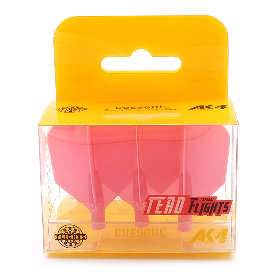 Cuesoul Tero AK4 Dart Flights - Big Wing Pink