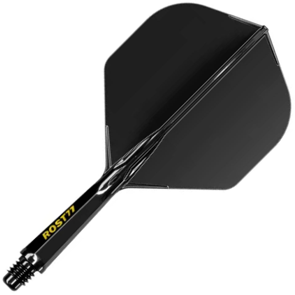 Cuesoul Rost 77 Integrated Dart Flights - Big Standard Black (L) 33mm
