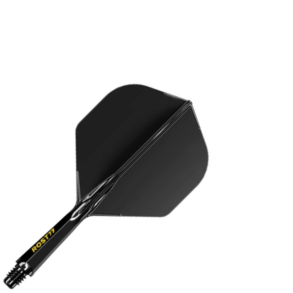 Cuesoul Rost 77 Integrated Dart Flights - Big Standard Black (S) 23mm