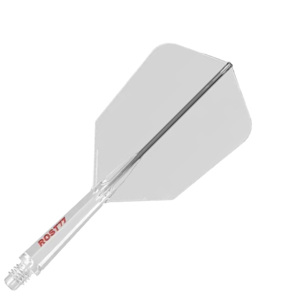 Cuesoul Rost 77 Integrated Dart Flights - Slim Clear (M) 28mm