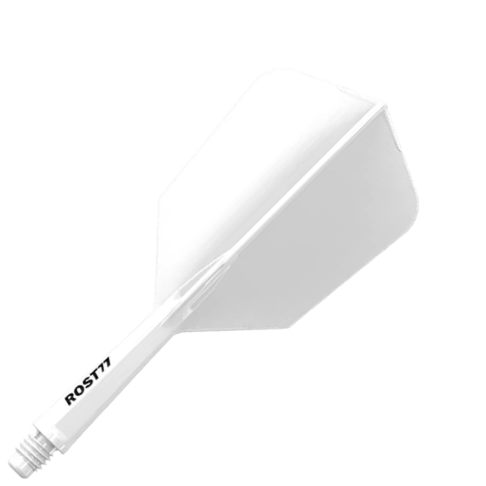 Cuesoul Rost 77 Integrated Dart Flights - Slim White (M) 28mm