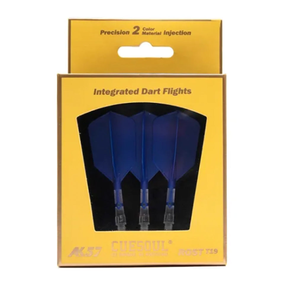 Cuesoul Rost T19 Integrated Dart Flights - Slim Blue (M) 28mm