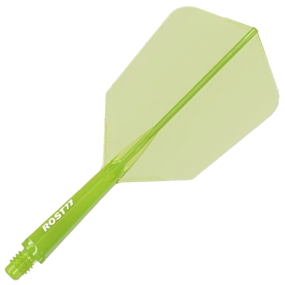 Cuesoul Rost 77 Integrated Dart Flights - Slim Clear Green (L) 33mm