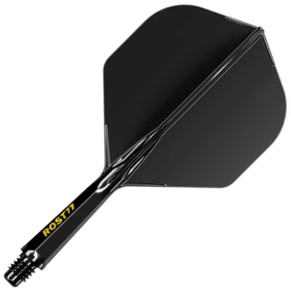 Cuesoul Rost 77 Integrated Dart Flights - Standard Black (L) 33mm