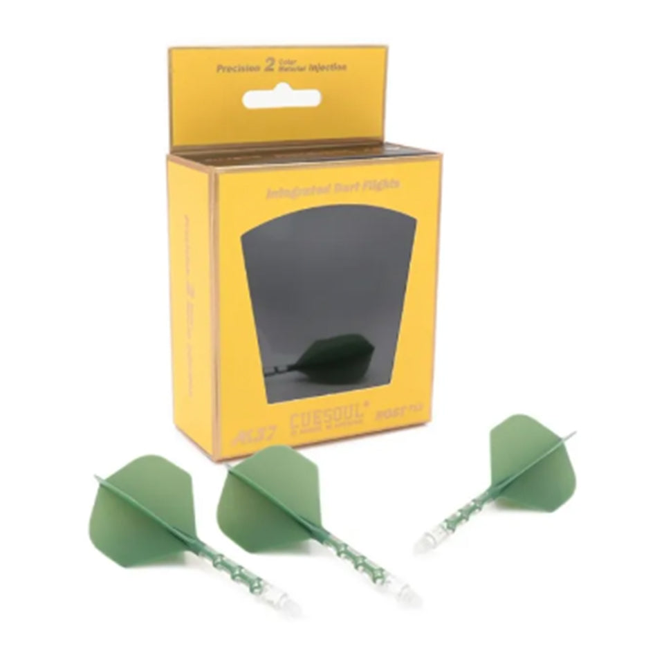 Cuesoul Rost T19 Integrated Dart Flights - Standard Green (L) 33mm