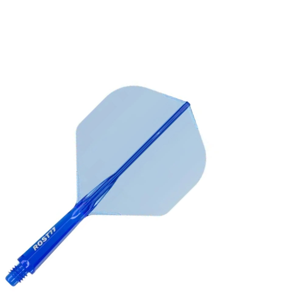 Cuesoul Rost 77 Integrated Dart Flights - Standard Clear Blue (S) 23mm