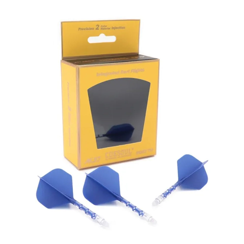 Cuesoul Rost T19 Integrated Dart Flights - Standard Blue (M) 28mm