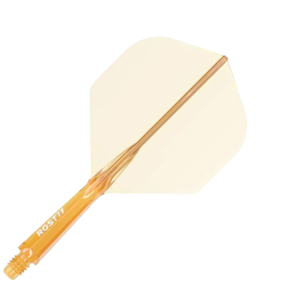 Cuesoul Rost 77 Integrated Dart Flights - Standard Clear Orange (M) 28mm