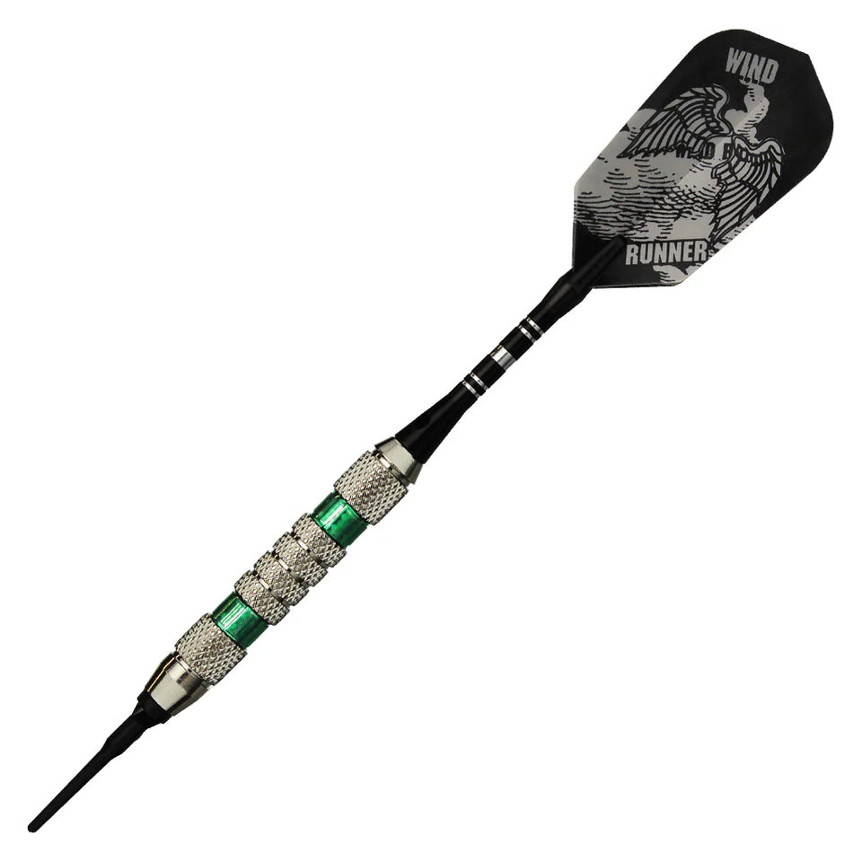 GLD Wind Runner Soft Tip Darts - Green 18gm