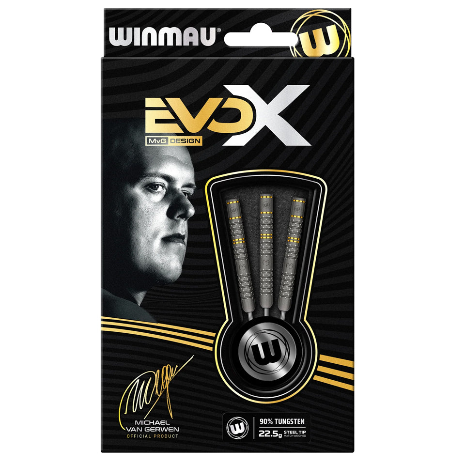 Winmau MvG EvoX Steel Tip Darts - 22.5gm