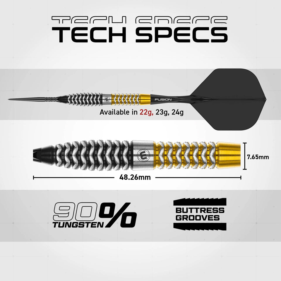 Winmau Exion Torpedo Switch Point Steel Tip Darts - 24gm