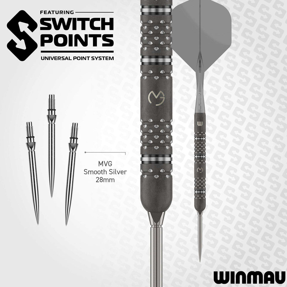Winmau MvG TS-Pro Switch Point Steel Tip Darts - 25gm