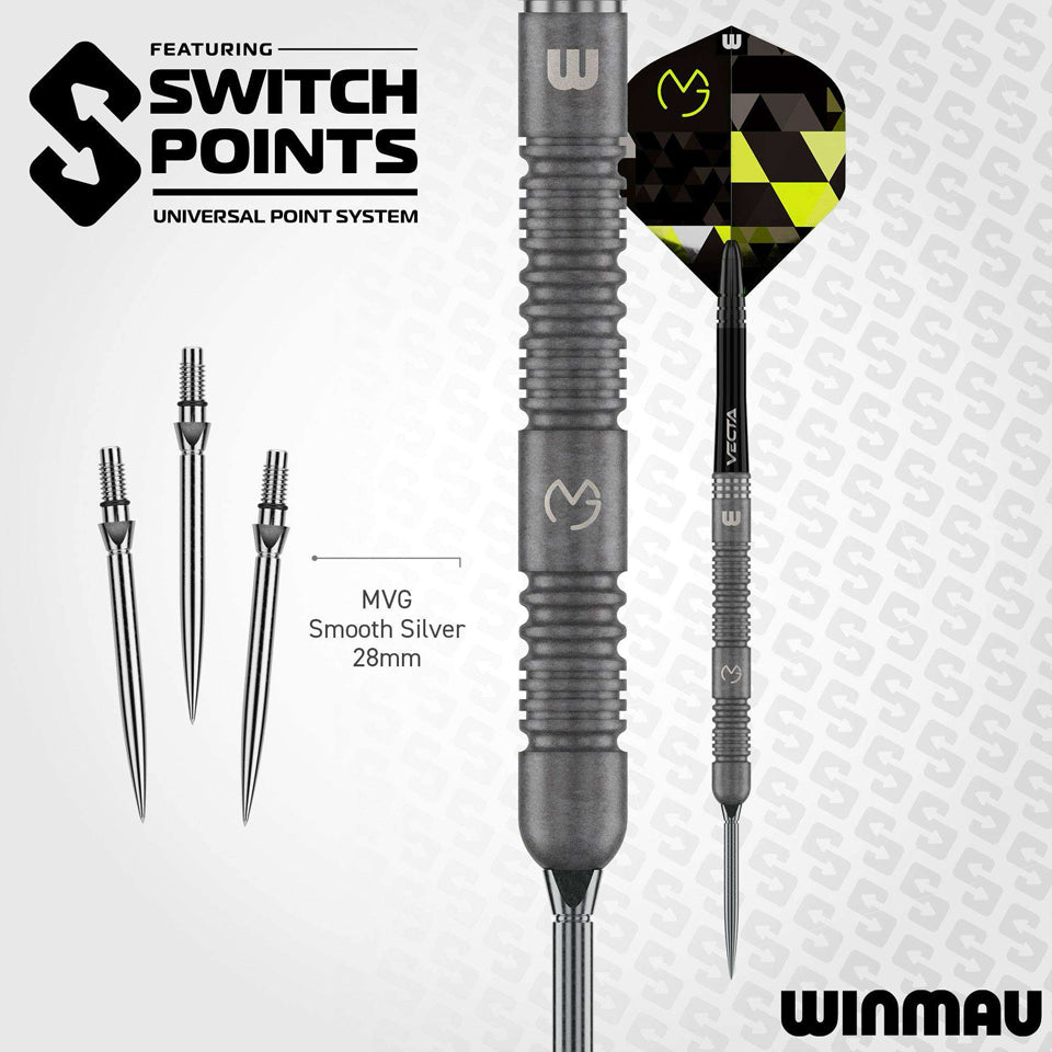 Winmau MvG TS Switch Point Steel Tip Darts - 25gm