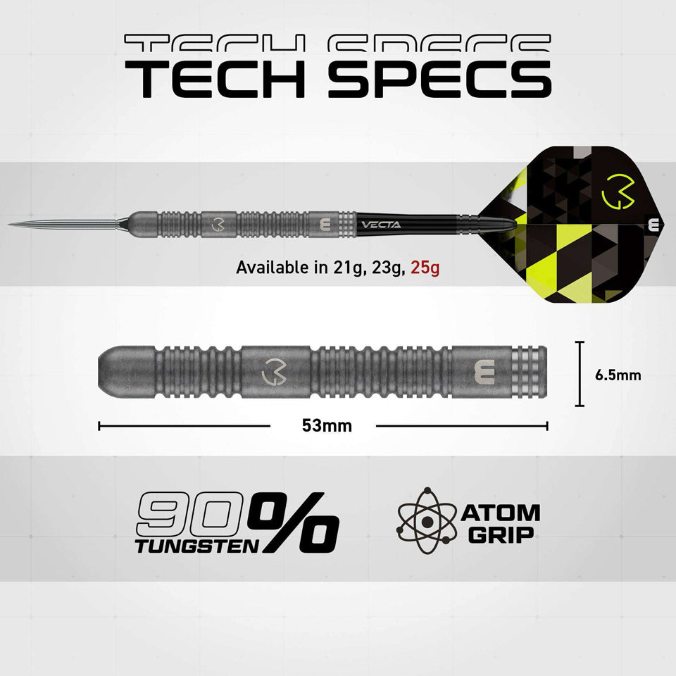Winmau MvG TS Switch Point Steel Tip Darts - 25gm
