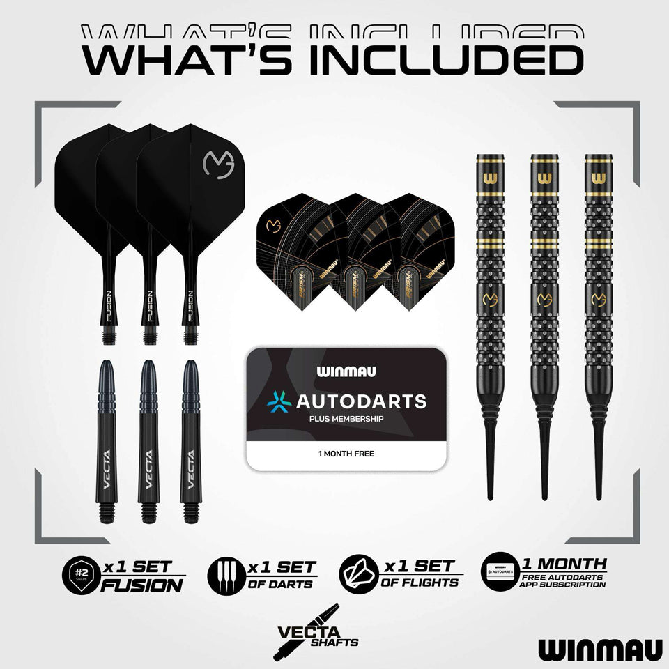 Winmau MvG W-Max Soft Tip Darts - 18gm