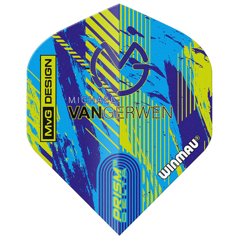 Winmau MvG V4 Prism Delta Dart Flights - Shape Blue