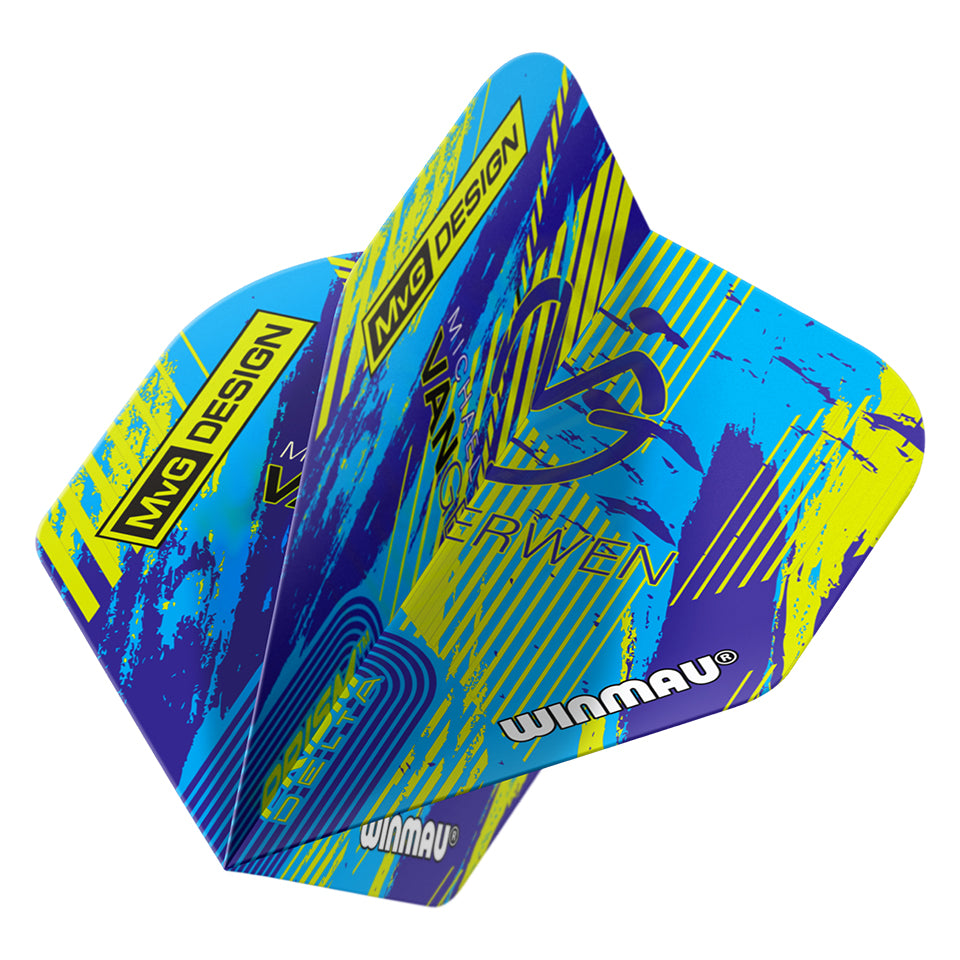 Winmau MvG V4 Prism Delta Dart Flights - Shape Blue
