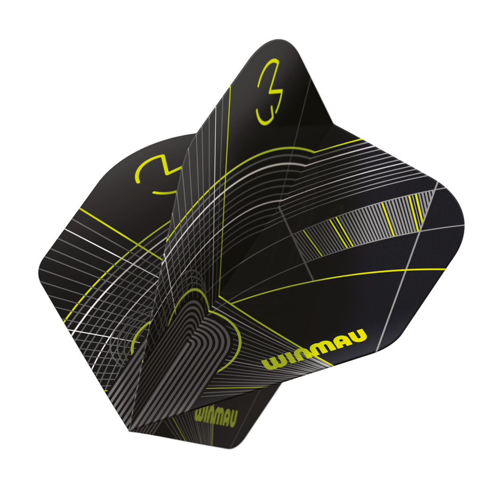 Winmau MvG Prism Delta Dart Flights - Standard Black