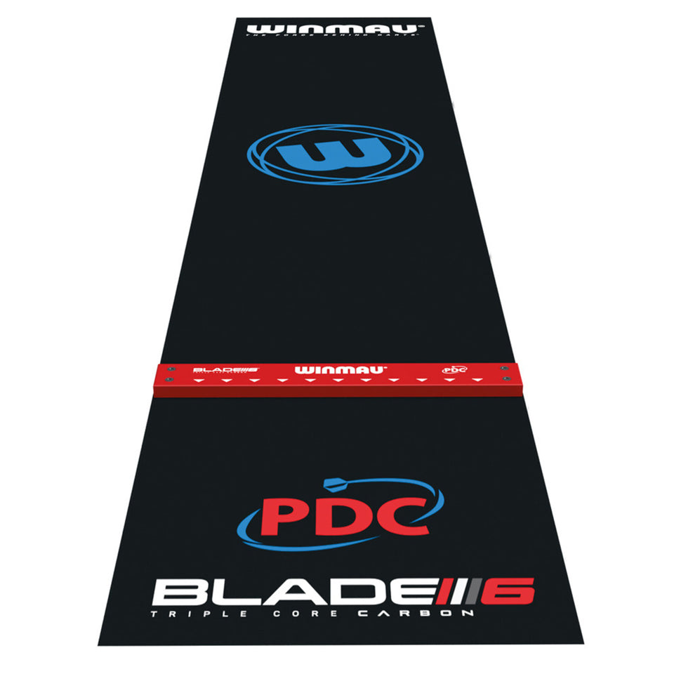 Winmau Pro Zone Precision PVC Dart Mat With Integrated Oche - Black