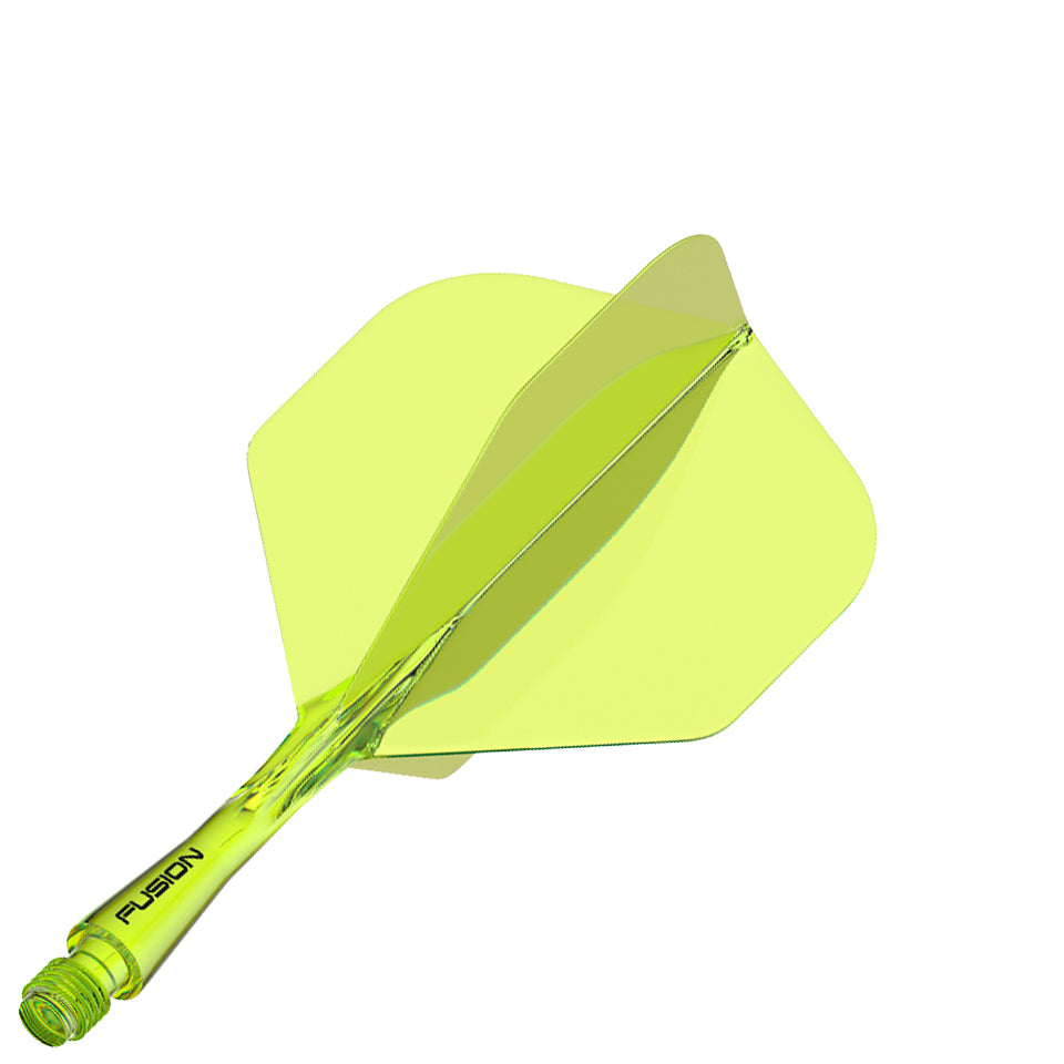 Winmau Fusion Integrated Flight & Shaft System - No2 Short Neon Yellow