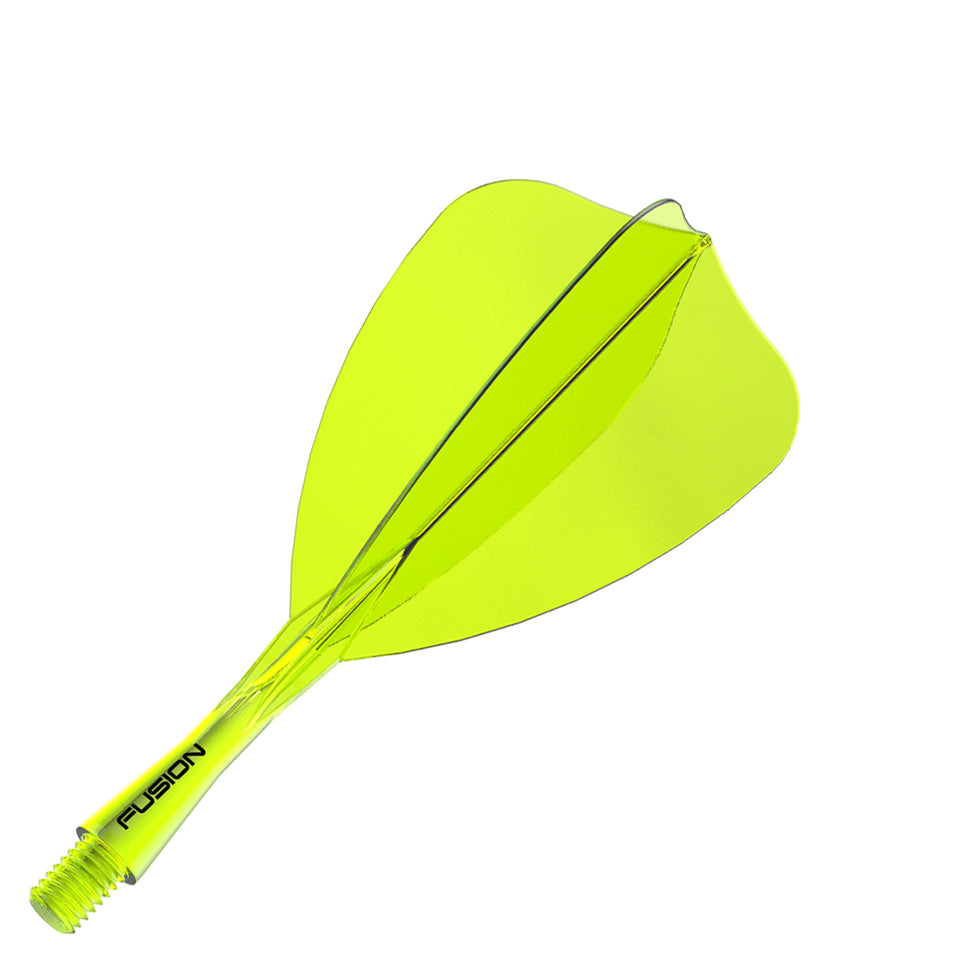 Winmau Fusion Integrated Flight & Shaft System - Arrow Short Transparent Yellow