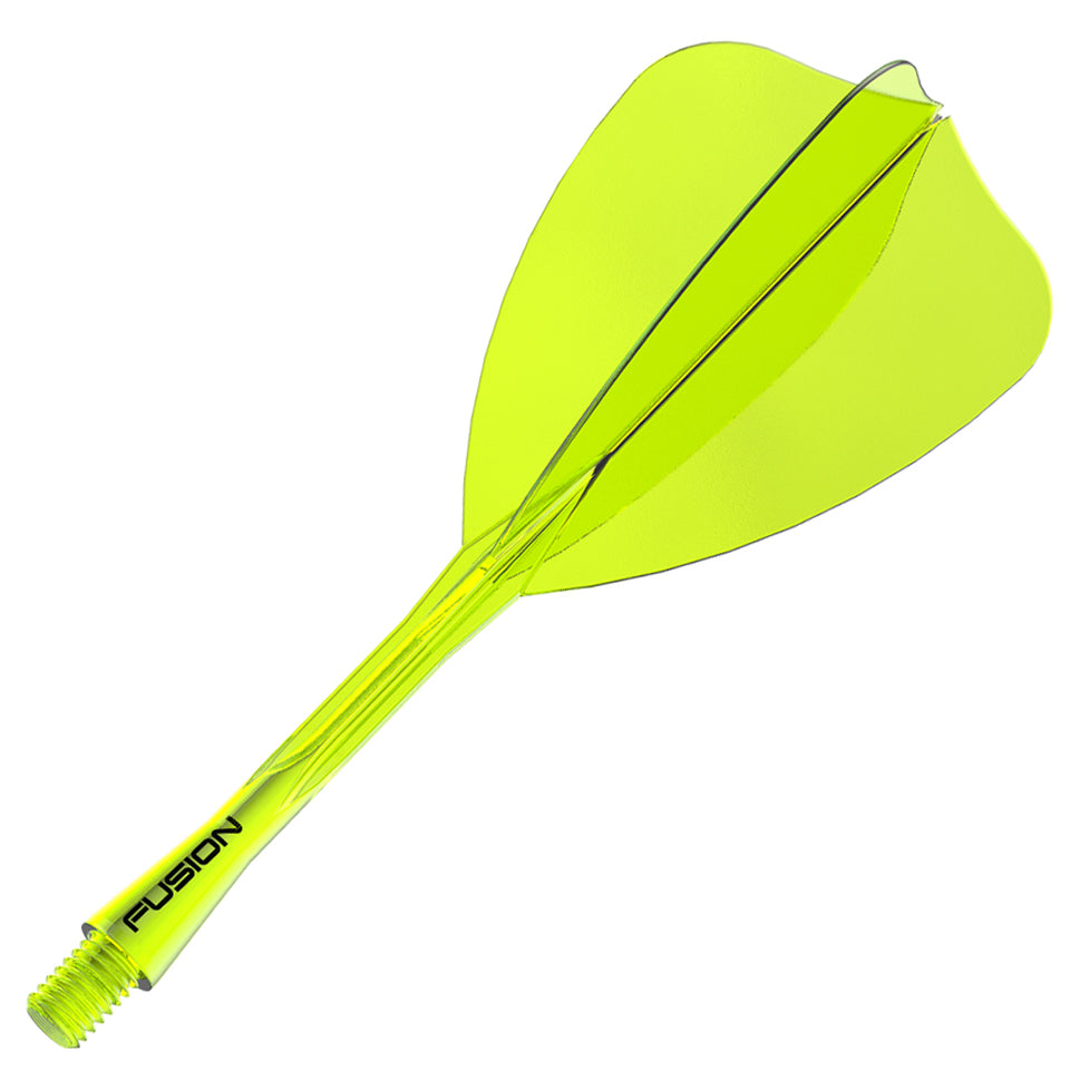 Winmau Fusion Integrated Flight & Shaft System - Arrow Medium Transparent Yellow