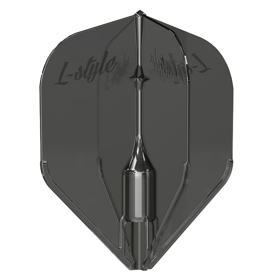 L-Style EZ Fantom Dart Flights - L3 / Shape Clear Black