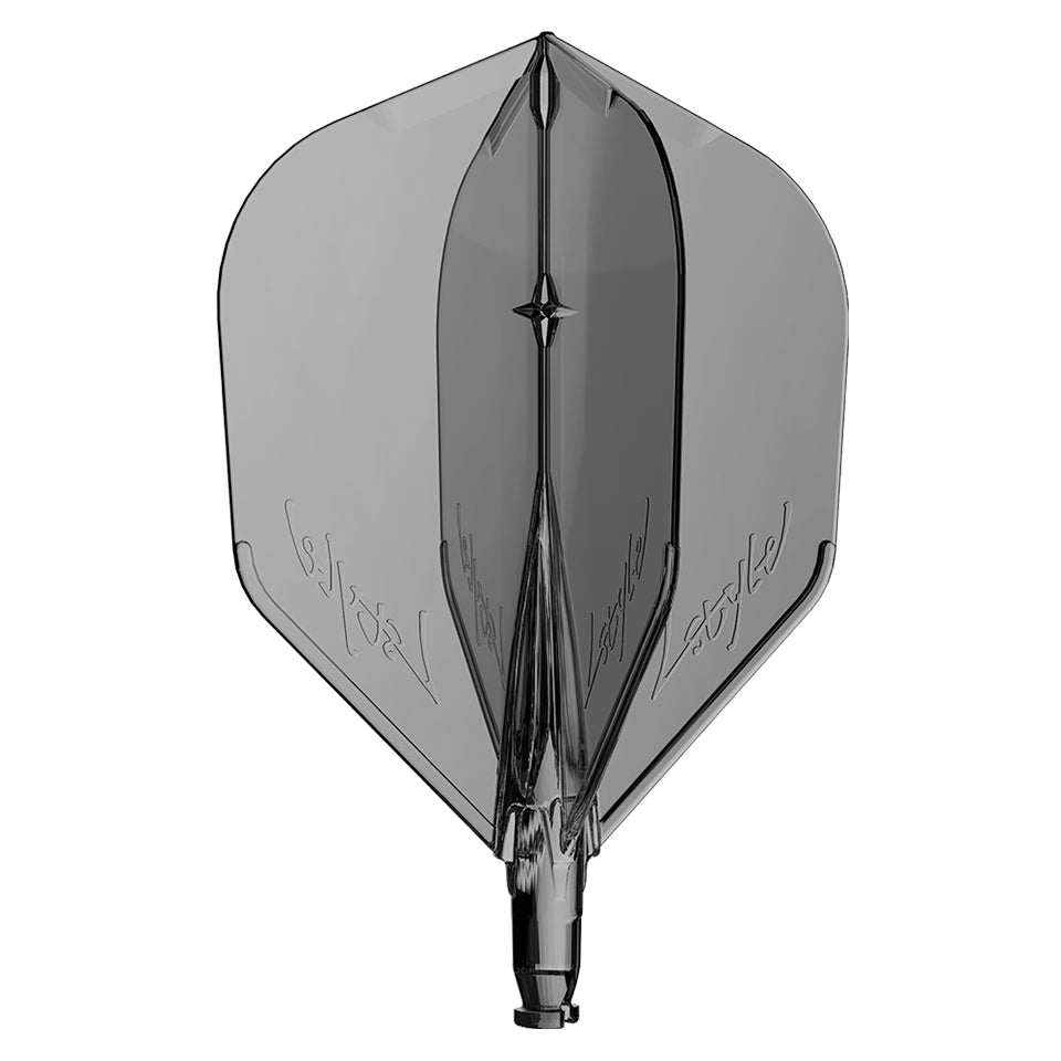 L-Style L-System Replacement Dart Flight - L3 / Shape Clear Black (1 Piece)
