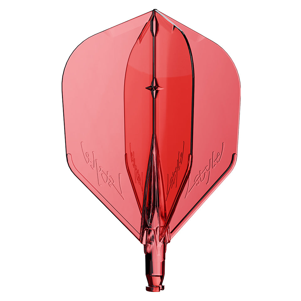 L-Style L-System Replacement Dart Flight - L3 / Shape Clear Red (1 Piece)