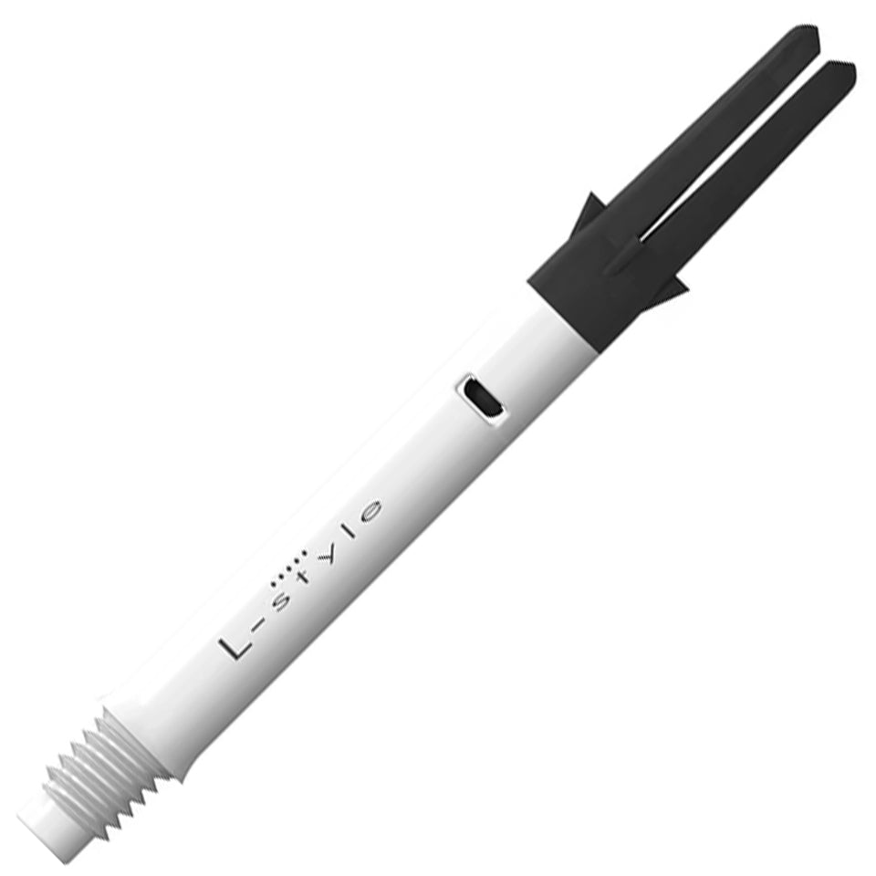 L-Style L-Shaft Carbon Silent Straight Spinning Dart Shafts - 330 Medium White