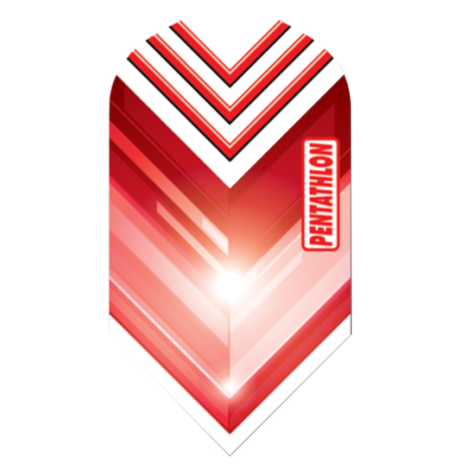 Pentathlon Vizion V Dart Flights - Slim Red